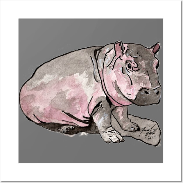 Baby Hippo Wall Art by BladeAvenger